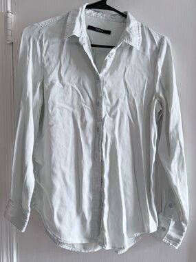 Quince 90% Silk Light Green Women’s Button-Down Shirt Size S